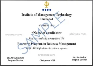 IMT CDL Sample Certificate Degree